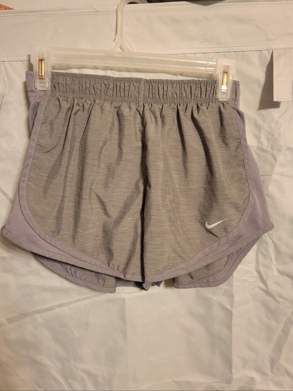 Nike Women’s Light Lavender and Gray Running Shorts